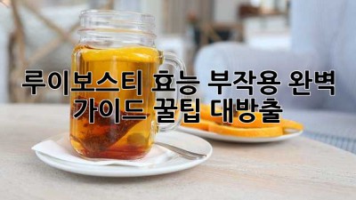 루이보스티 효능🌱 부작용❌ 완벽 가이드! (꿀팁 대방출)